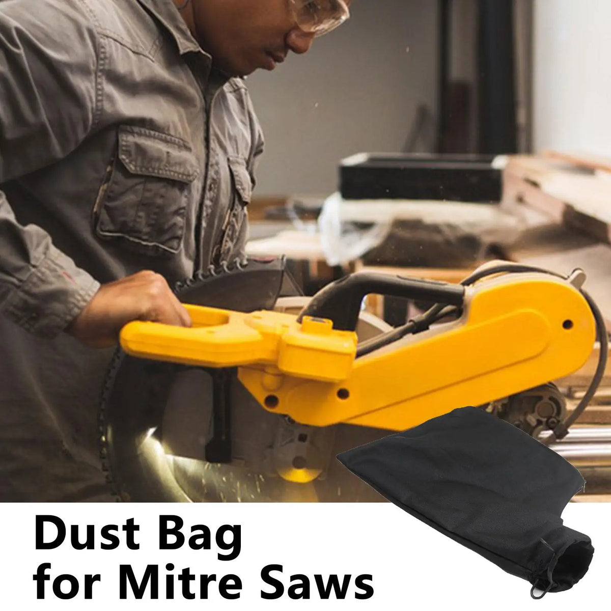 Miter Saw Dust Bag – Nylon Dust Collection Cloth Bag Saw Dust Bag Nixie