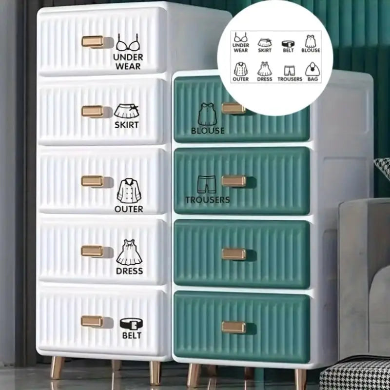 PVC Wardrobe Clothing Classification Label Stickers