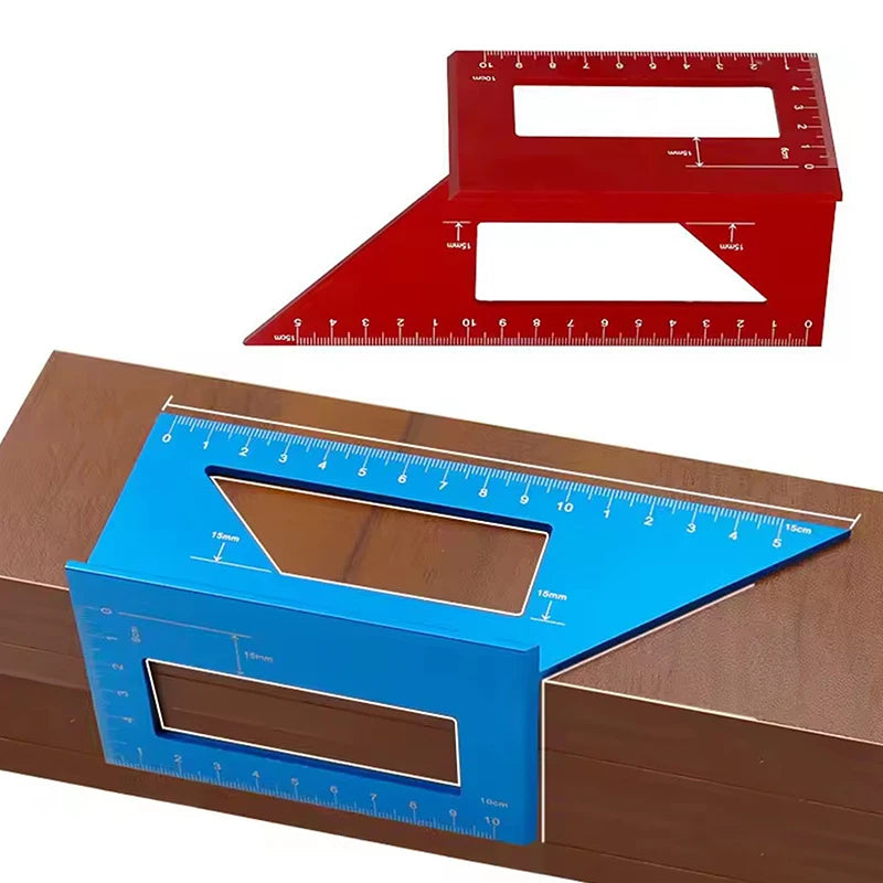 Aluminum Alloy Woodworking Angle Ruler 45 & 90 Degree Marking Gauge Woodworking Angle Ruler Nixie