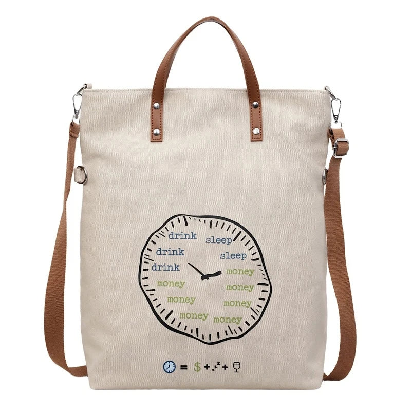 Printed Canvas Tote Bag – Casual Shoulder Bag for Women Canvas Tote Bag Nixie