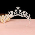 Baroque Crystal Rhinestone Crown Tiara – Gold & Silver Bridal Rhinestone Crown Tiara Nixie Silver