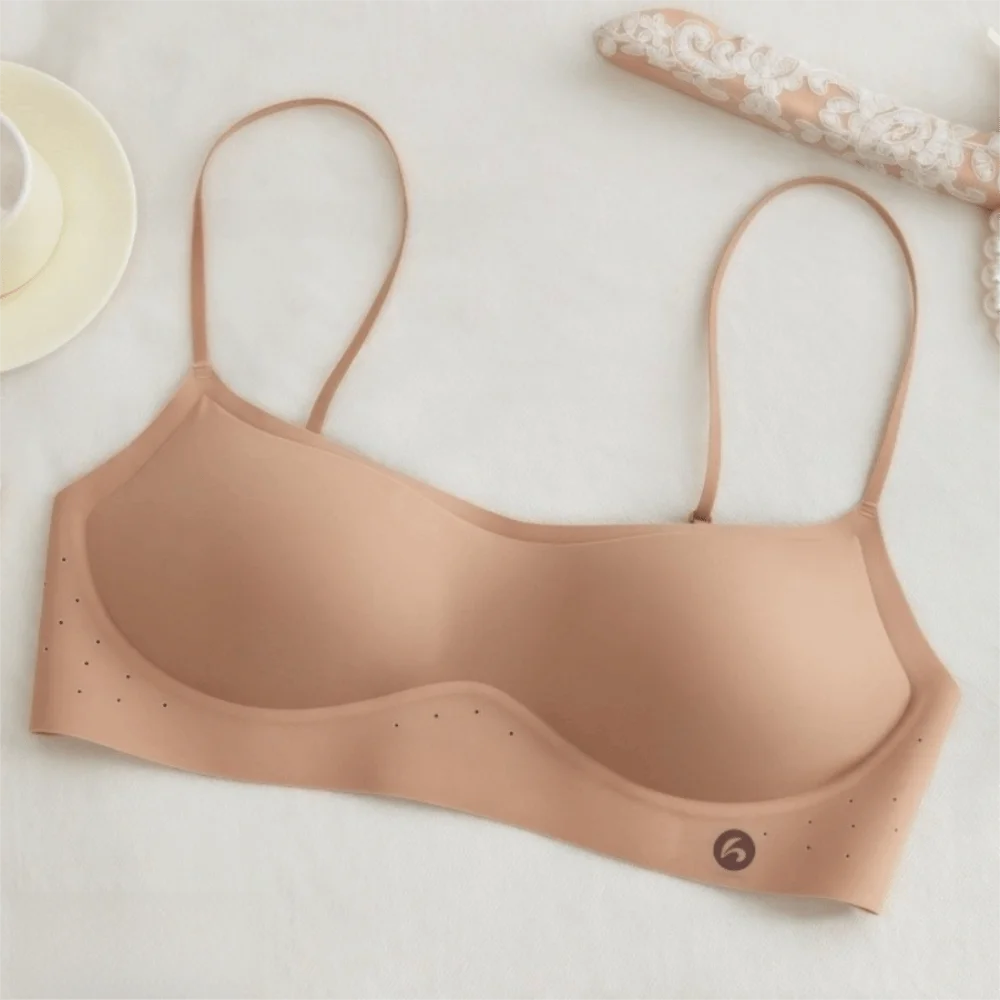 Women's Seamless Wireless Bra – Breathable Low-Neck Daily Wear