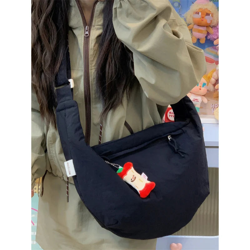 Japanese Nylon Crossbody Dumpling Bag – Large Capacity Women Crossbody Shoulder Bag Nixie