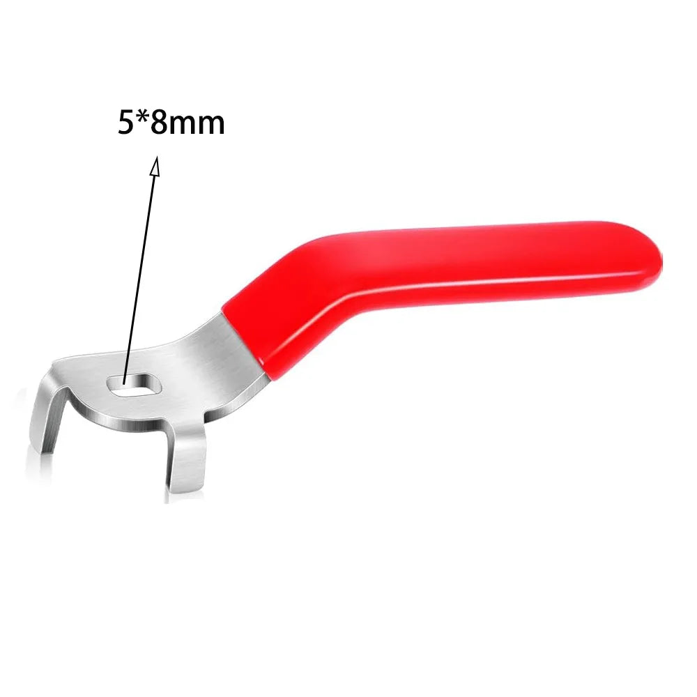 Chrome Ball Valve Handle – Universal Quarter-Turn Lever Ball Valve Handle Nixie 5-8mm-red