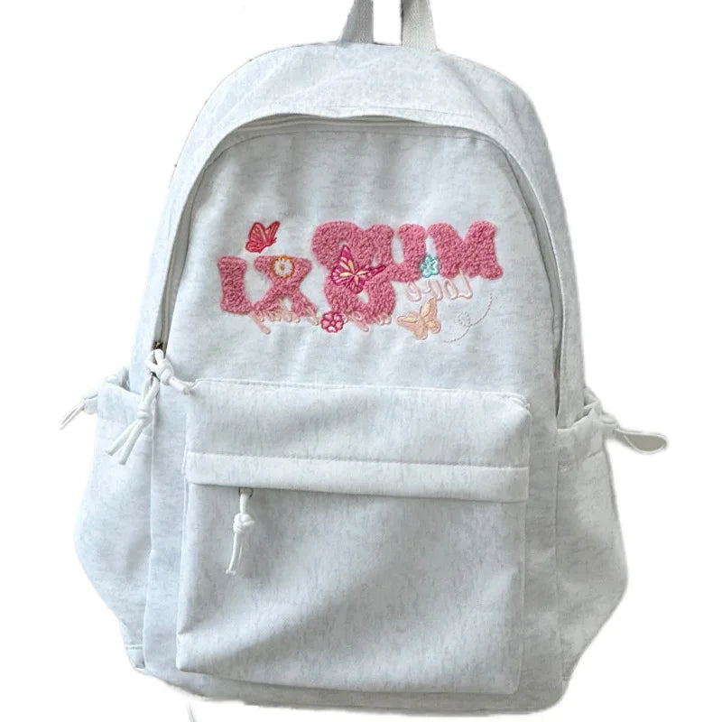 Embroidered College Backpack for Girls – Lightweight & Waterproof Embroidered Backpack Nixie