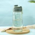 FEB.WIND 1500ml BPA-Free Filtered Water Bottle with Drinking Marks Filtered Water Bottle Nixie One Size Dark green 1.5L