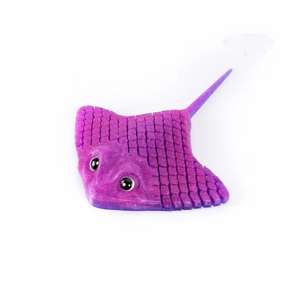 3D Printed Manta Ray Figurine – Movable, 10 Colors | Nixie