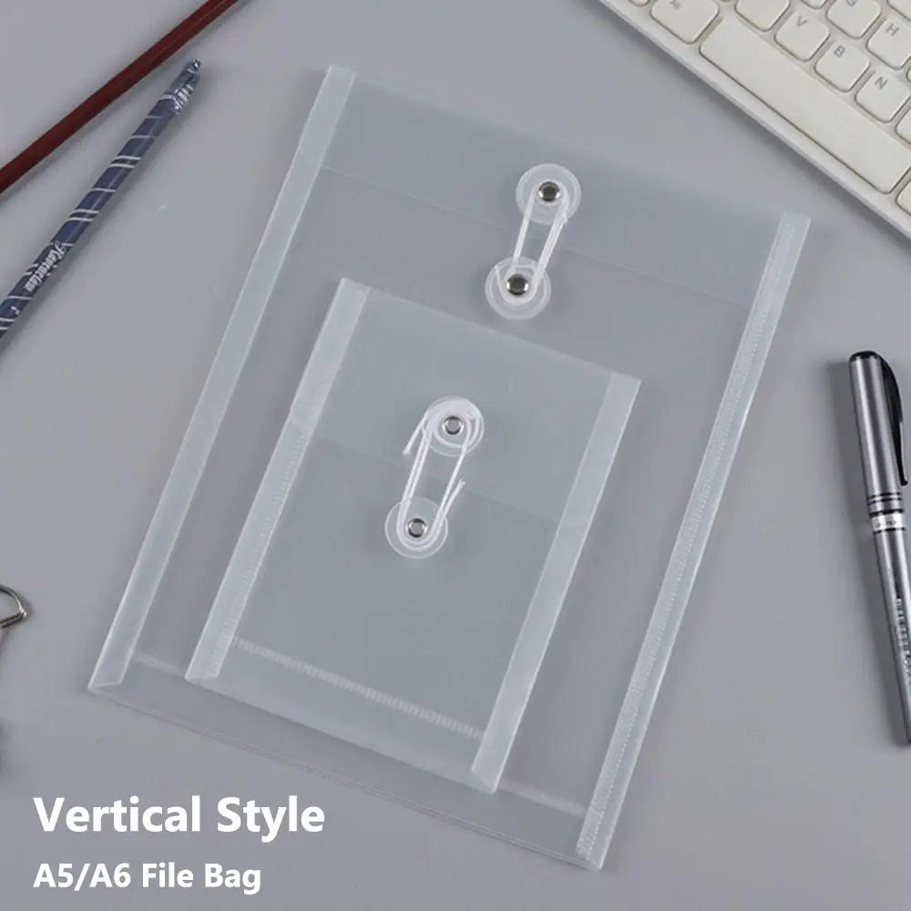 A5/A6 Transparent Plastic File Folder – Waterproof Document Bag Plastic File Folder Nixie