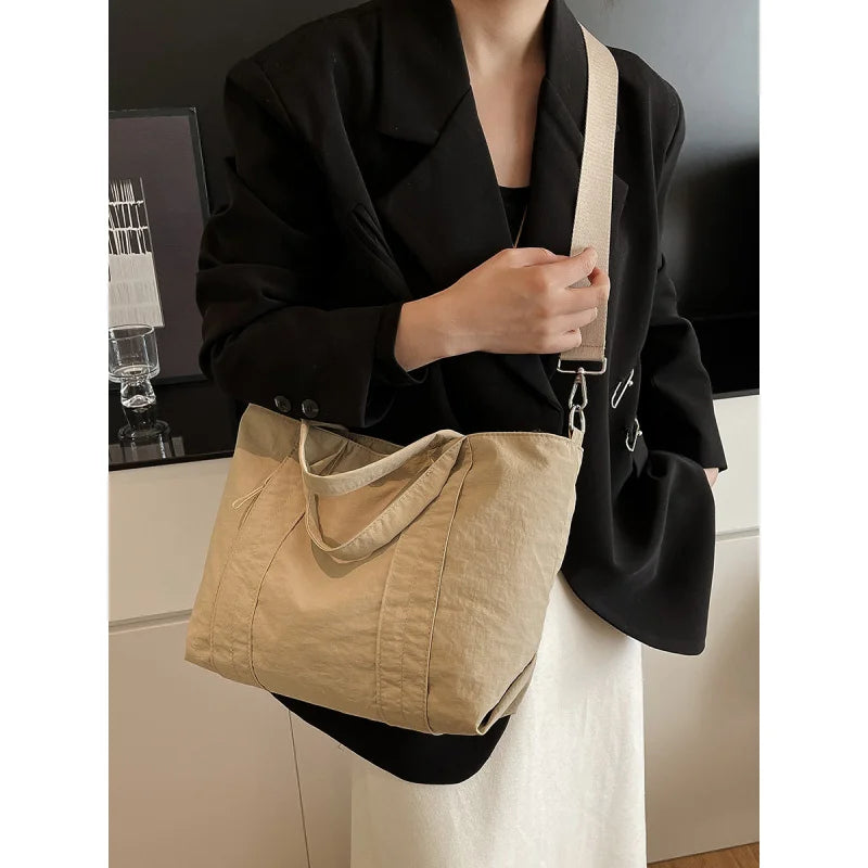 Japanese Minimalist Large Canvas Tote Bag for Women 2025 Canvas Tote Bag Nixie