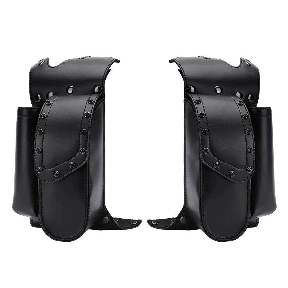 KEMITOUR Waterproof PU Leather Motorcycle Crash Bar Saddlebags Motorcycle Saddlebag Nixie One pair