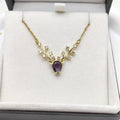 Antler Pendant Necklace – Minimalist Steel Collarbone Chain Pendant Necklace Nixie Purple