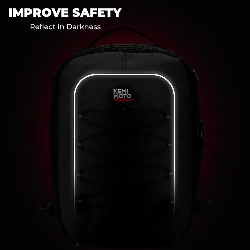 KEMITOUR 22L-30L Waterproof Motorcycle Tail Bag + Rain Cover Motorcycle Tail Bag Nixie