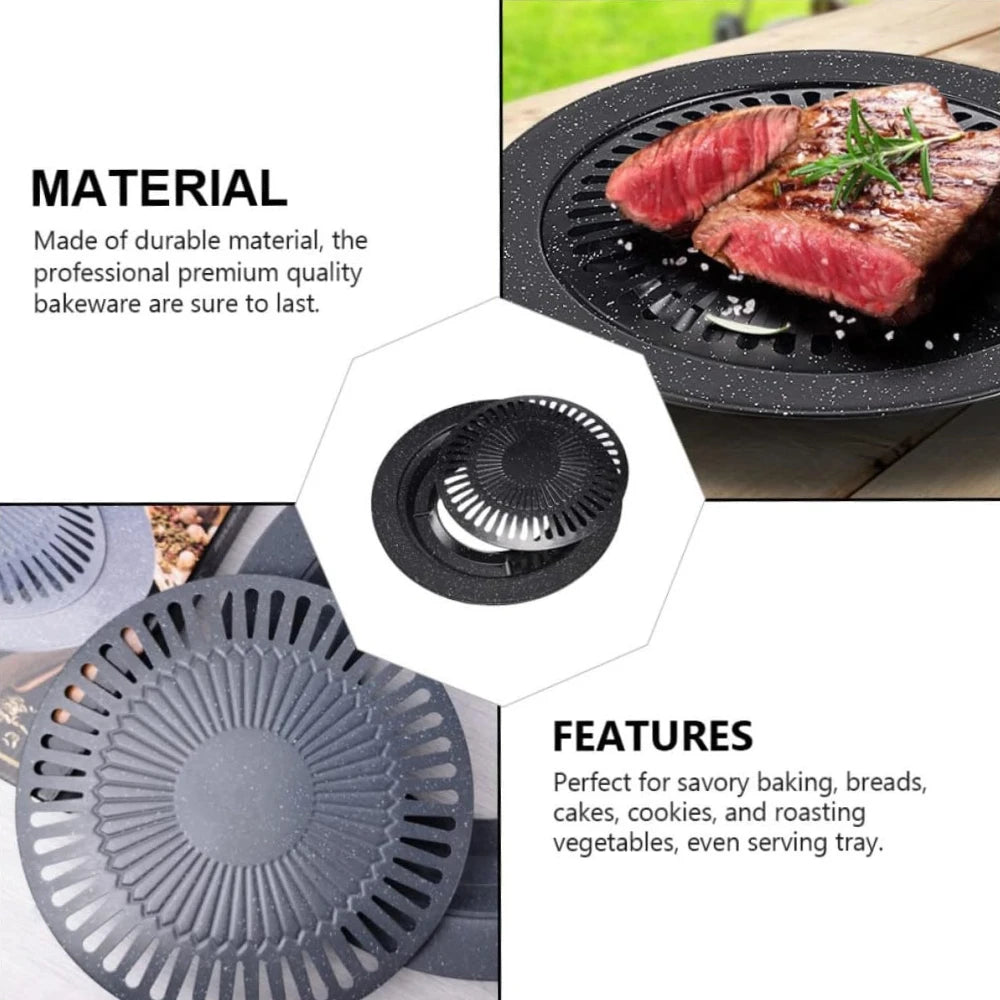 KOSUN Aluminum Korean Grill Pan – Nonstick Portable BBQ Tray Grill Pan Nixie