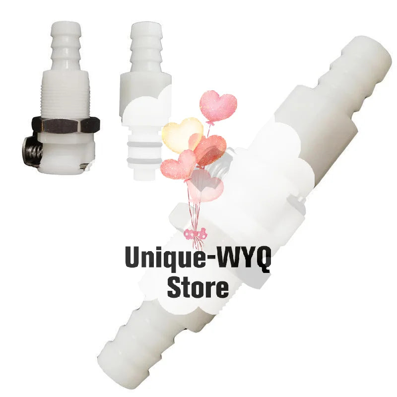 Quick Disconnect Hose Coupling 1/4 5/16 3/8 Valved Barb Connector