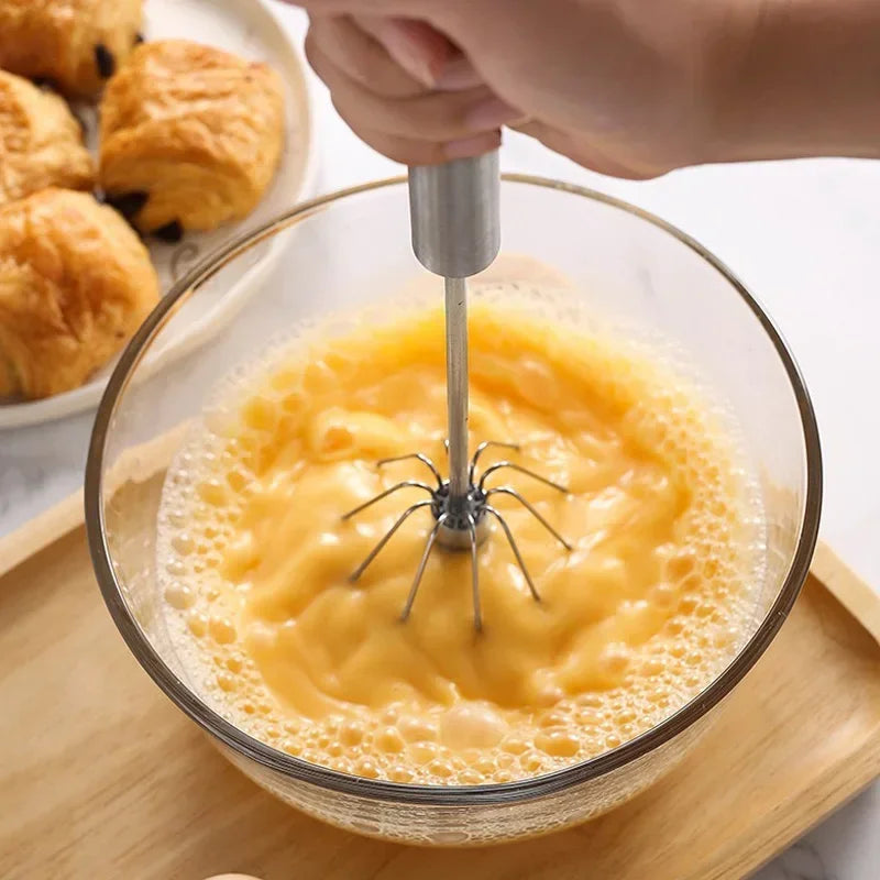 Semi-Automatic Manual Egg Beater Stainless Steel Cream Mixer Manual Egg Beater Nixie