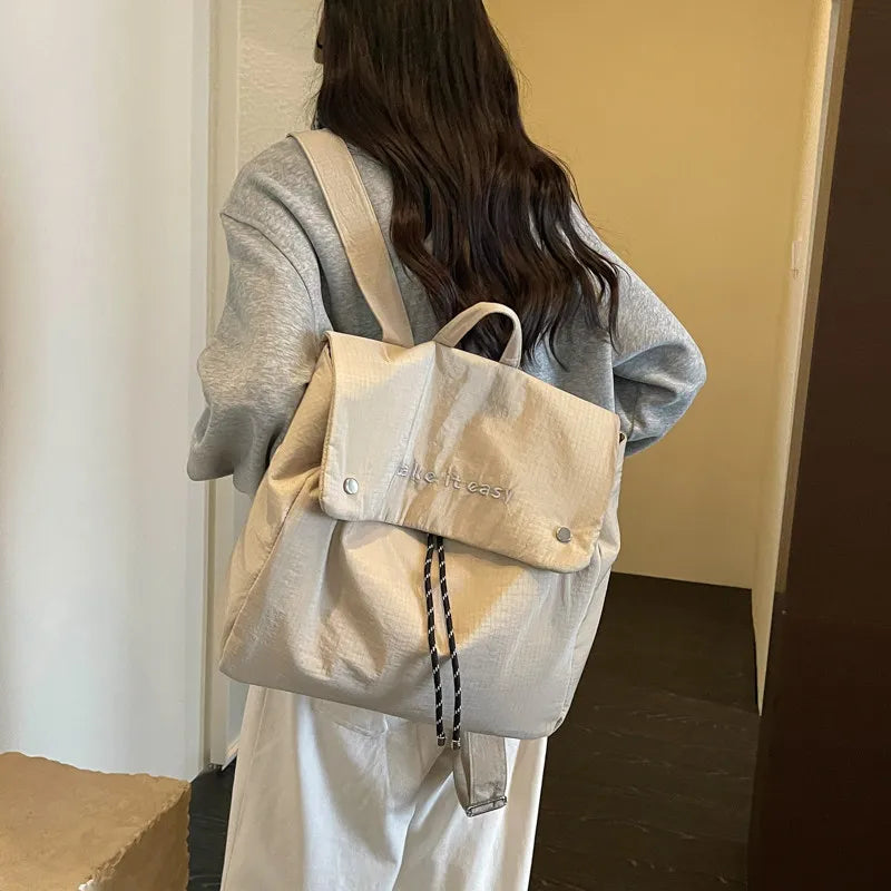 Nixie Women's Large Capacity Lightweight Nylon Backpack Women's Backpack Nixie Off-white