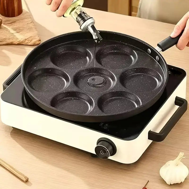 Nonstick Multi-Cavity Frying Pan 1/3/4/7 Hole Breakfast Pan Nonstick Breakfast Pan Nixie