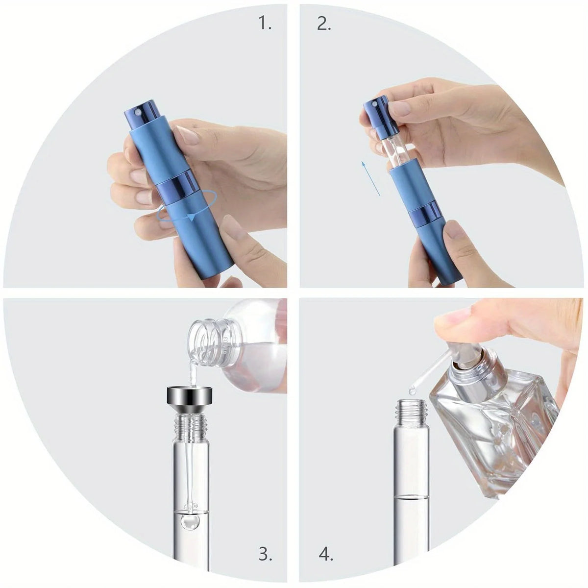 Nixie 8ml Refillable Mini Perfume Atomizer – Travel Spray Bottle Perfume Atomizer Nixie