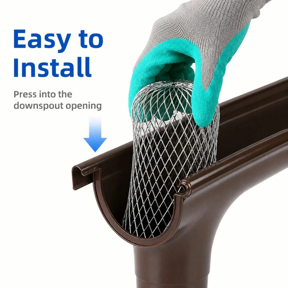 Metal Mesh Gutter Drain Cover – Leaf & Debris Filter Guard