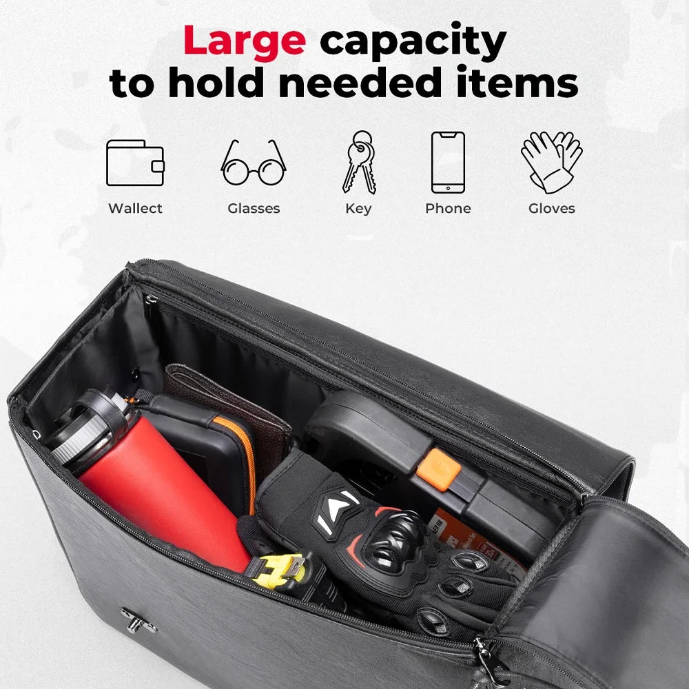 PU Leather Motorcycle Saddlebags – Waterproof Throw Over Side Bags Motorcycle Saddlebags Nixie