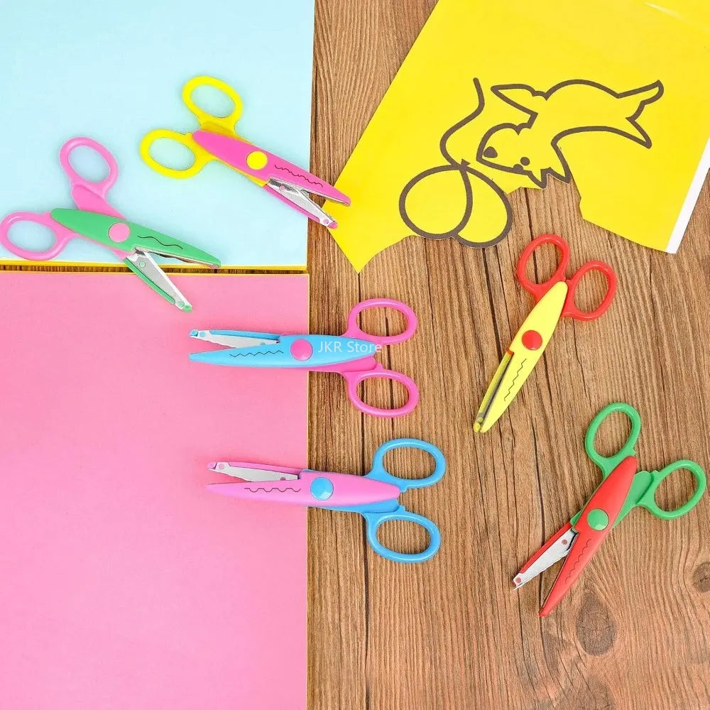 Decorative Wavy Scissors 6-Piece Set – DIY Paper Craft Cutting Craft Scissors Set Nixie