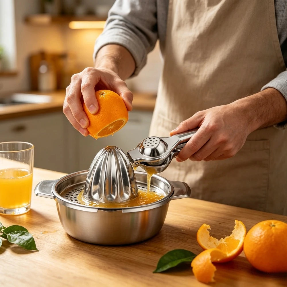 2-Piece Stainless Steel Lemon Squeezer & Citrus Juicer Set Citrus Juicer Set Nixie