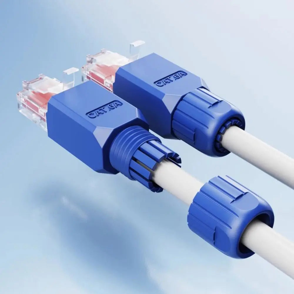 Tool-Free RJ45 Connector CAT6A CAT6 Gold Plated Field Plug