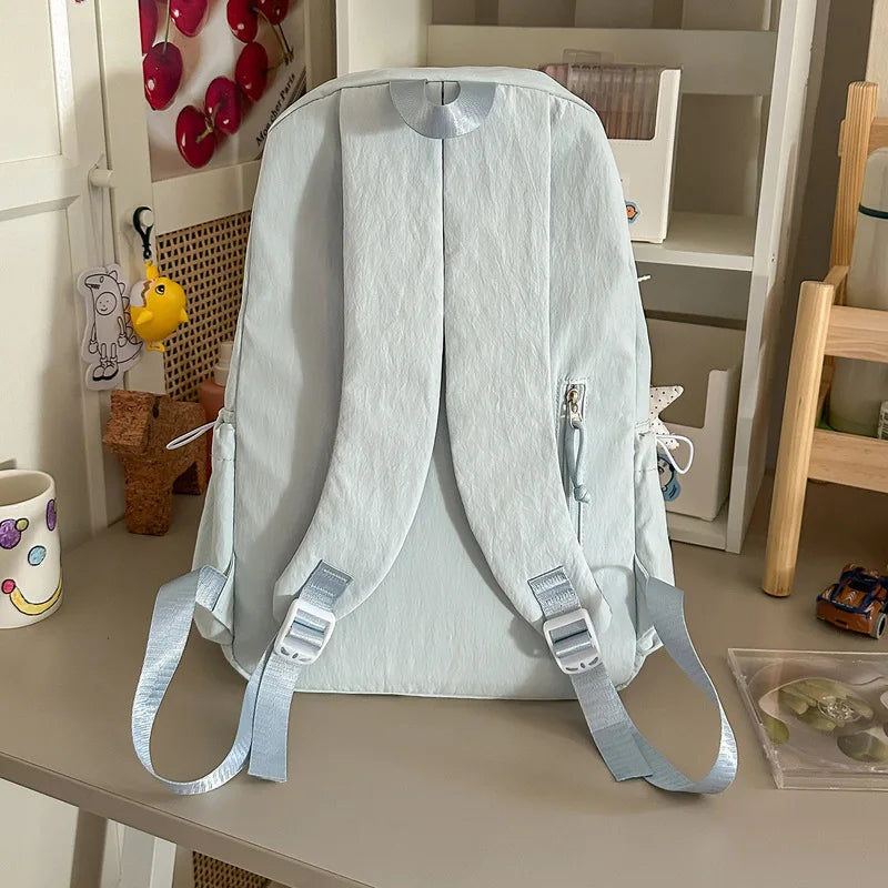 Embroidered Floppy Ear Bunny Kawaii Backpack – Light Blue Kawaii Backpack Nixie