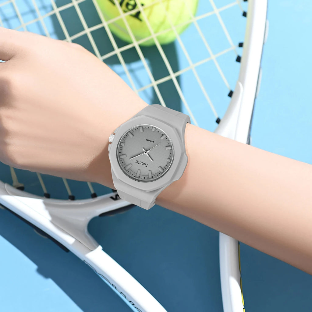 Men's Casual Quartz Watch – Silicone Band, Minimalist Dial Men's Quartz Watch Nixie
