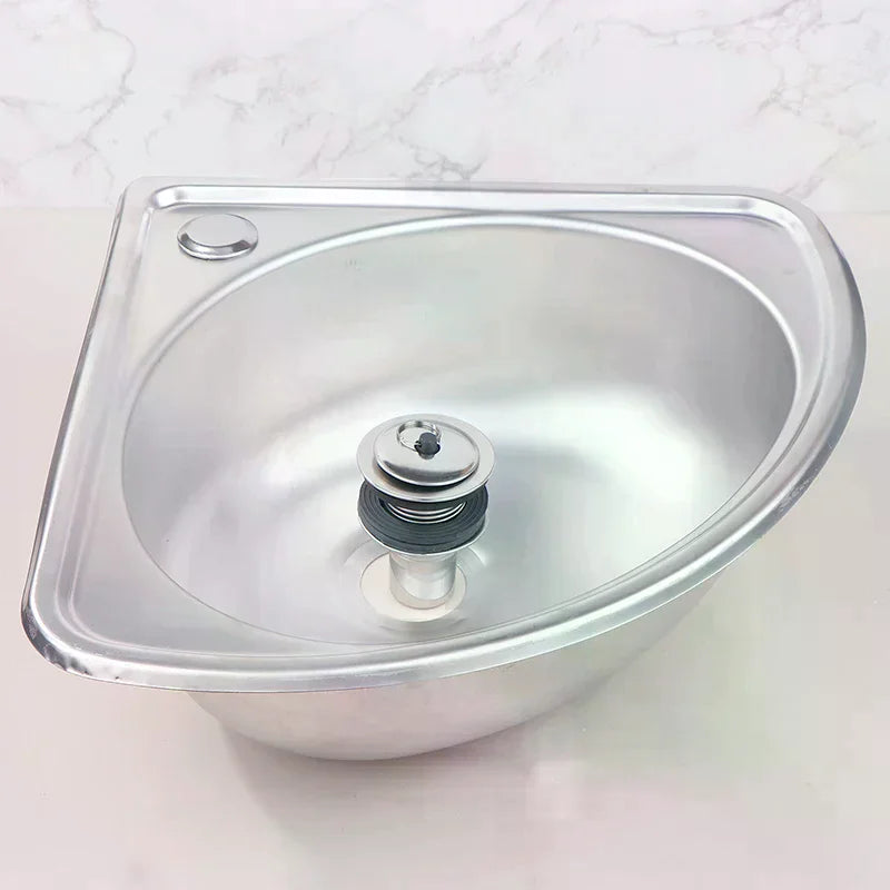 Stainless Steel RV Sink – Compact Single Bowl Drop-In, 34×34cm Kitchen Sink Nixie