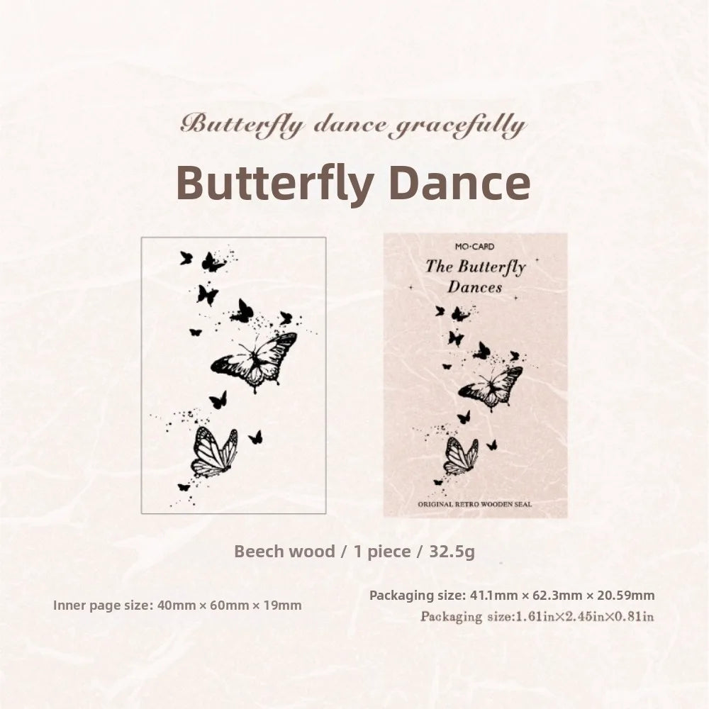 Wooden Rubber Craft Stamps – Flower Butterfly Leaves Designs Rubber Craft Stamps Nixie E