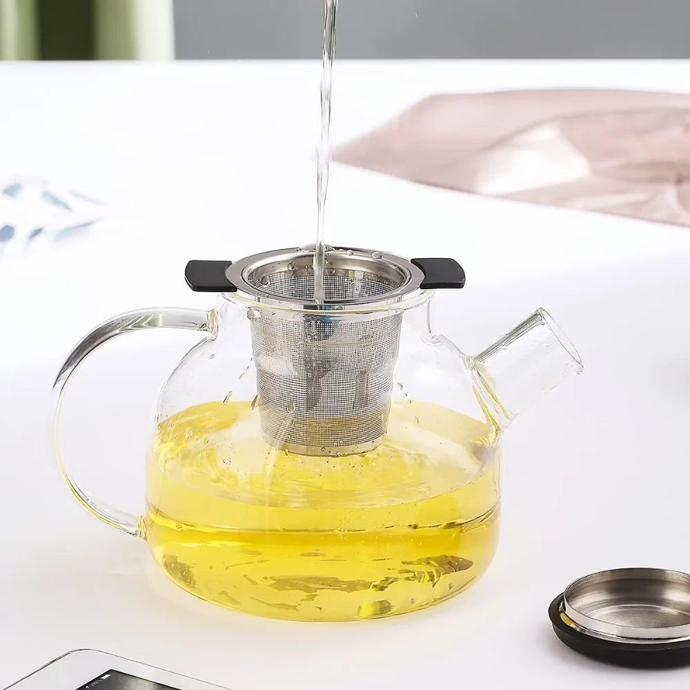 Stainless Steel Loose Leaf Teapot with Fine Mesh Filter & Lid Stainless Steel Teapot Nixie