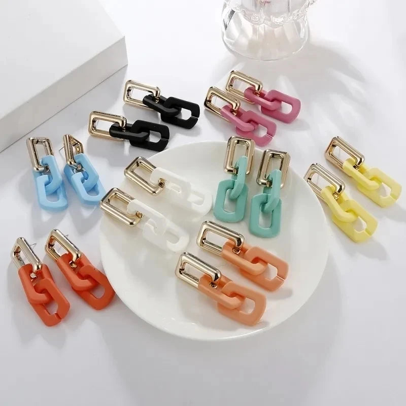 Nixie Acrylic Drop Earrings – Minimalist Geometric Women's Drop Earrings Nixie