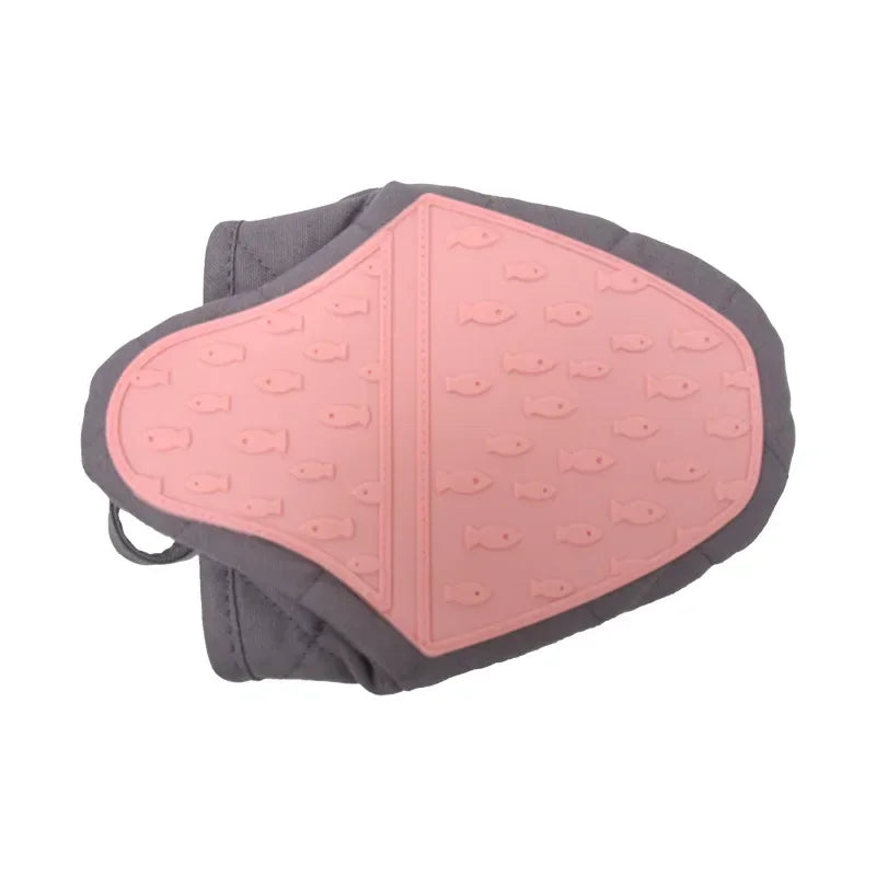 Silicone Oven Glove Clamp – Heat-Resistant Kitchen Mitt Silicone Oven Mitt Nixie Pink