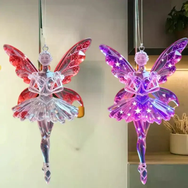 2D Acrylic Ballerina Pendant – Car Charm & Christmas Ornament Decorative Pendant Nixie