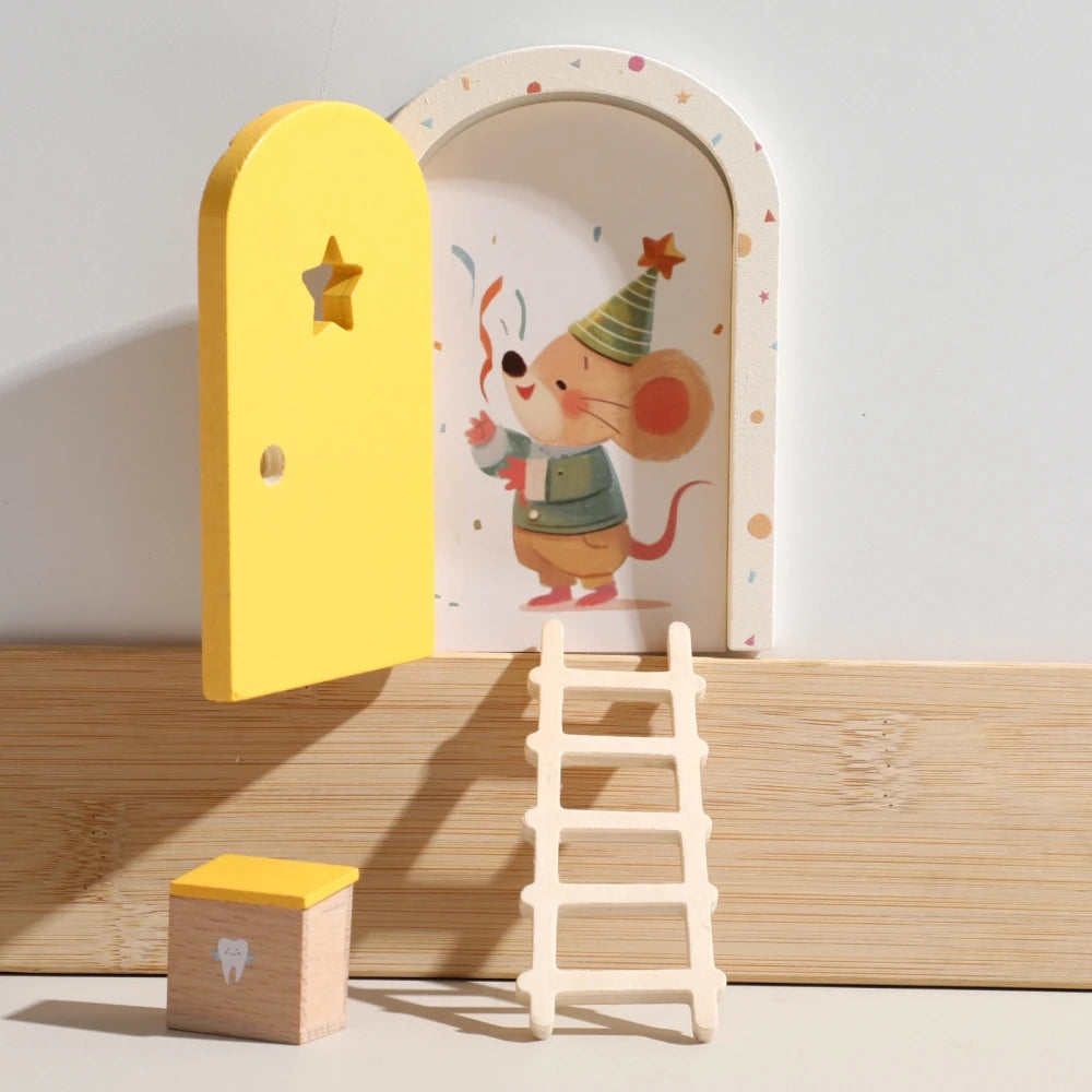Fairy Door Miniature Wooden Mouse Door Garden Decor Miniature Garden Decor Nixie