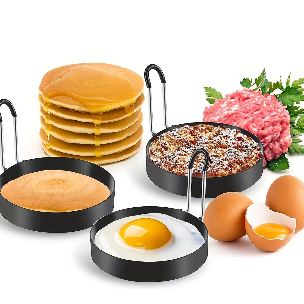 Egg Rings for Frying & Griddle | Silicone Handle, 1–4 Pack Egg Cooking Rings Nixie