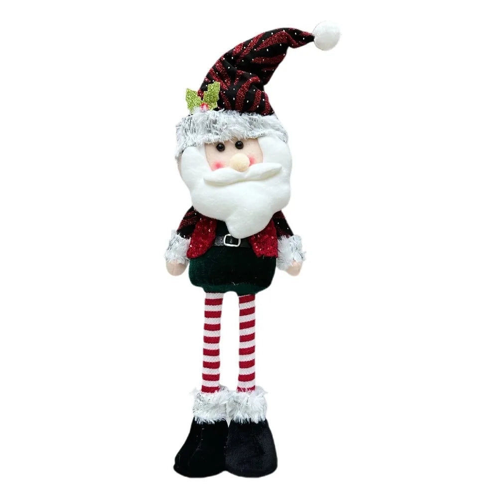 Christmas Snowman & Santa Plush Sequin Decoration Doll Christmas Plush Doll Nixie 1