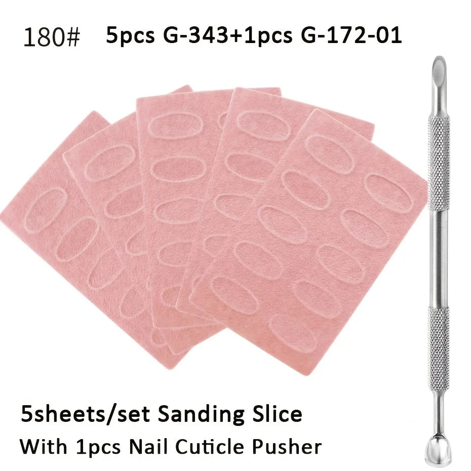 Cuticle Pusher & Pink Sandpaper Nail Set – Manicure Tool Nail Manicure Set Nixie Light Grey