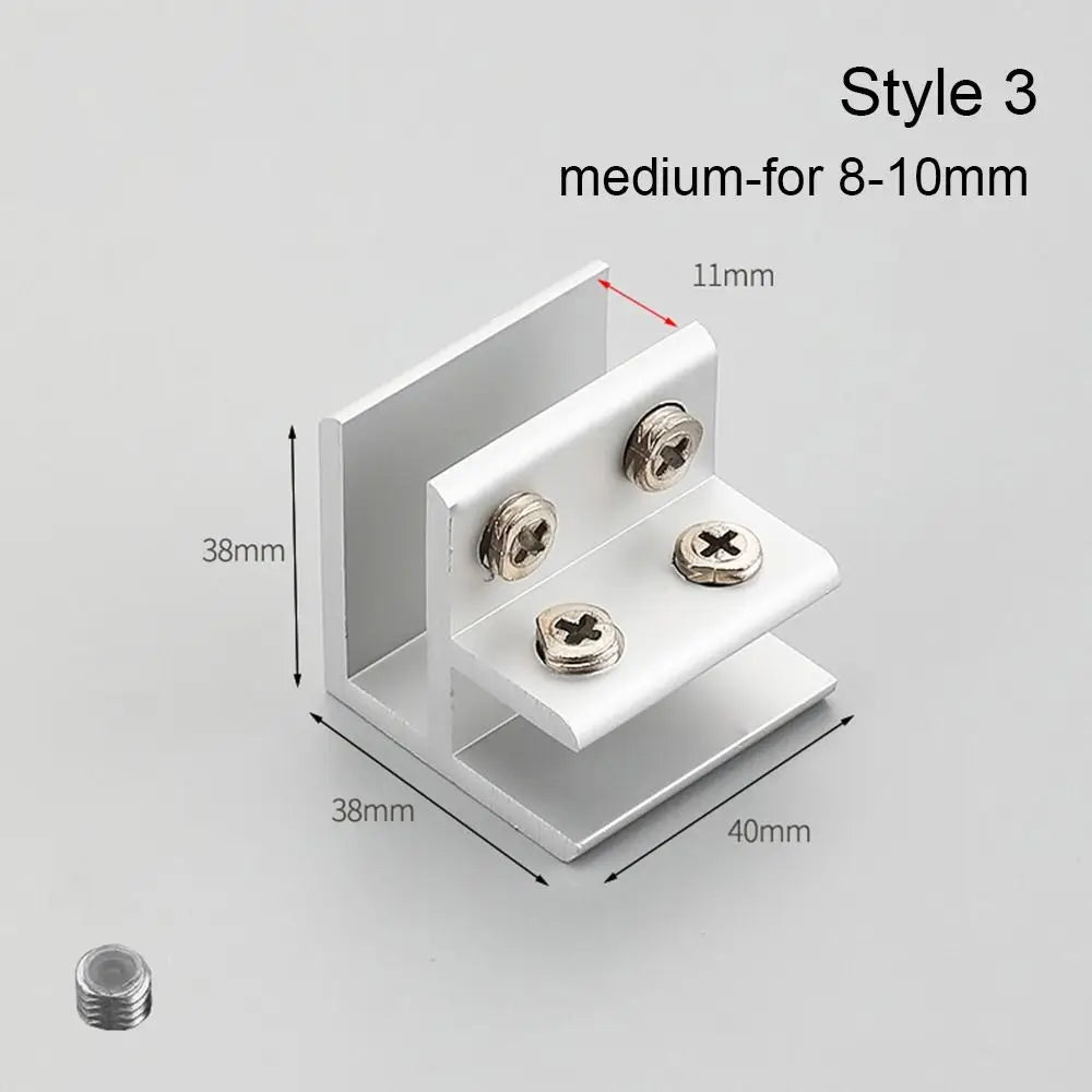 Zinc Alloy Glass Shelf Clamp Bracket for 6–12mm Glass