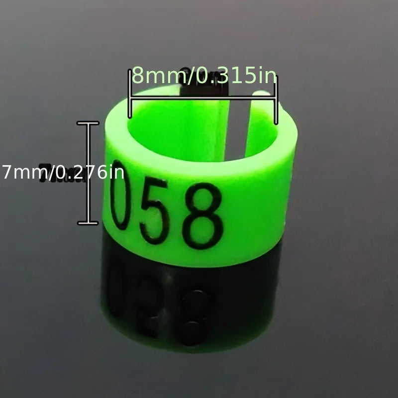 50Pcs Bird Foot Rings 8mm Auto Buckle – Pigeon & Quail ID Bands Bird Identification Rings Nixie
