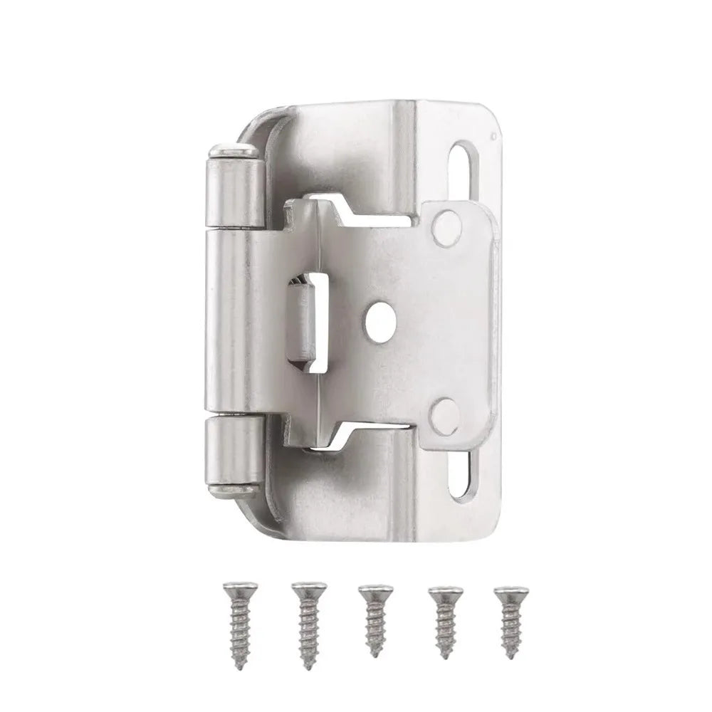 Semi-Concealed Soft-Close Cabinet Hinges | Face Frame Hardware Cabinet Hinges Nixie Silver