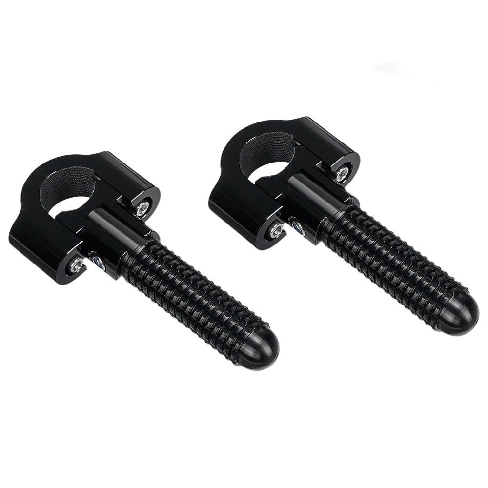KEMIMOTO Universal Motorcycle Highway Pegs CNC Crash Bar Footpegs Motorcycle Foot Pegs Nixie Black