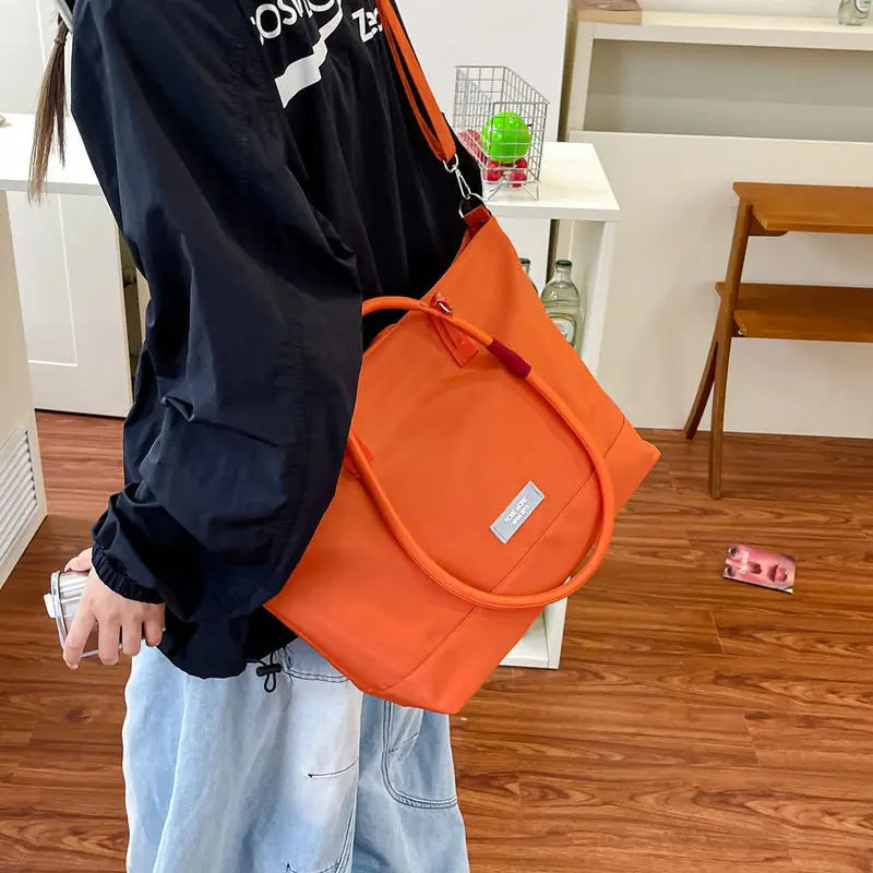 Nixie Large Nylon Tote Bag – Lightweight Waterproof Crossbody Nylon Tote Bag Nixie