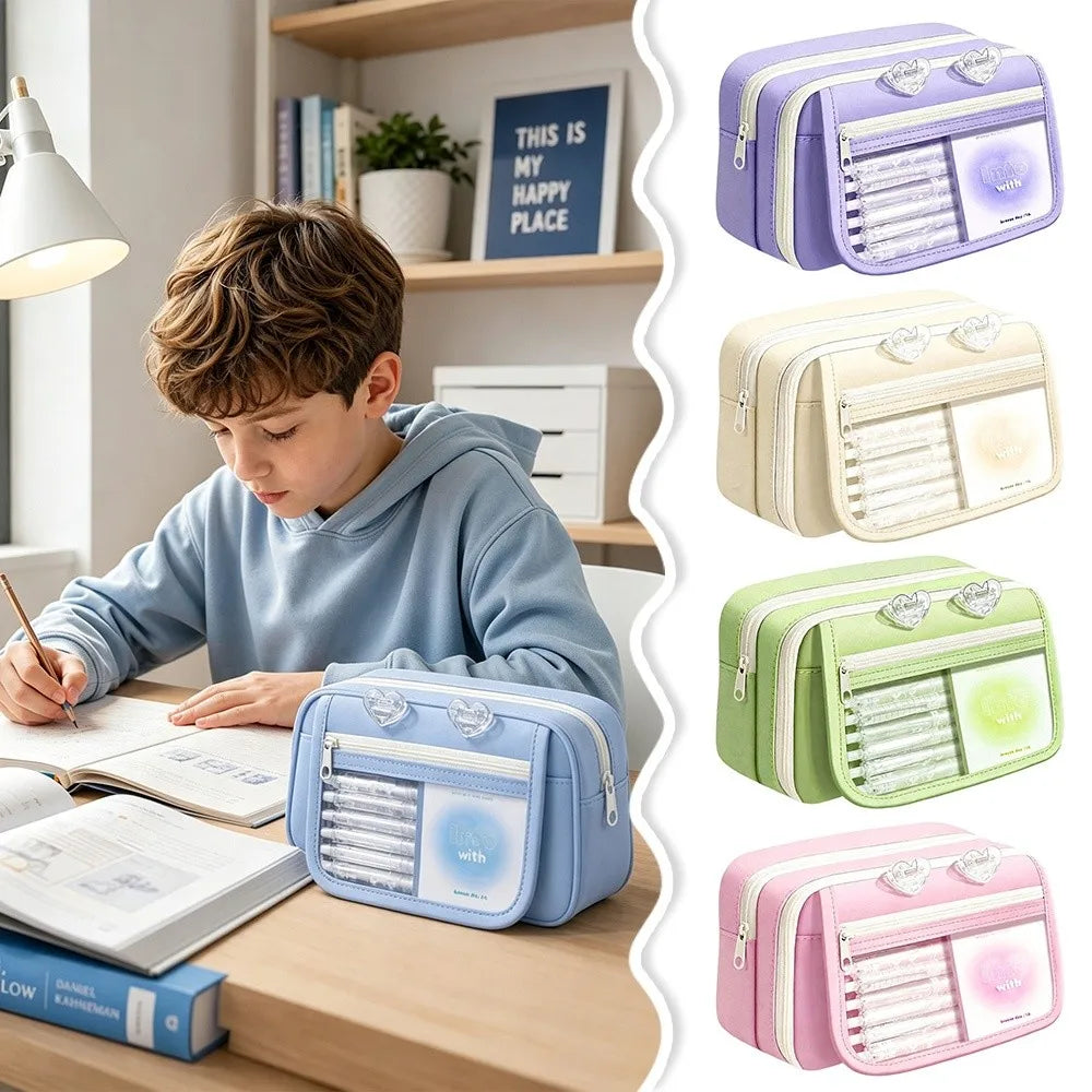 Oxford Flip-Top Pencil Case | 9-Layer Large Capacity Pouch Pencil Case Nixie