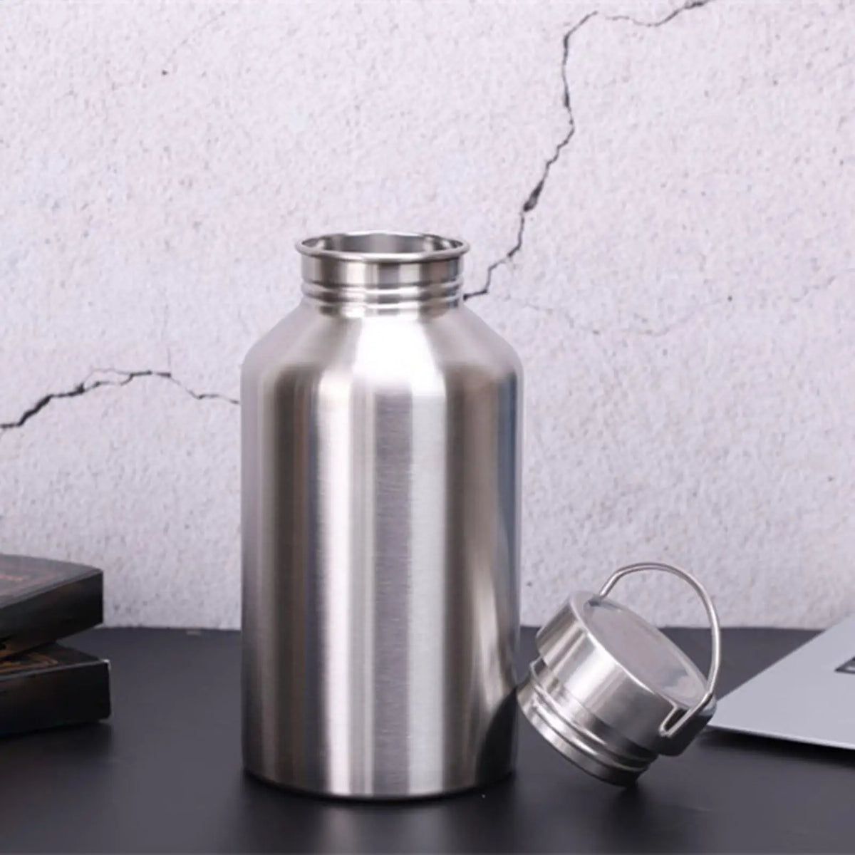 2L Stainless Steel Travel Water Bottle with Filter & Handle Sports Water Bottle Nixie
