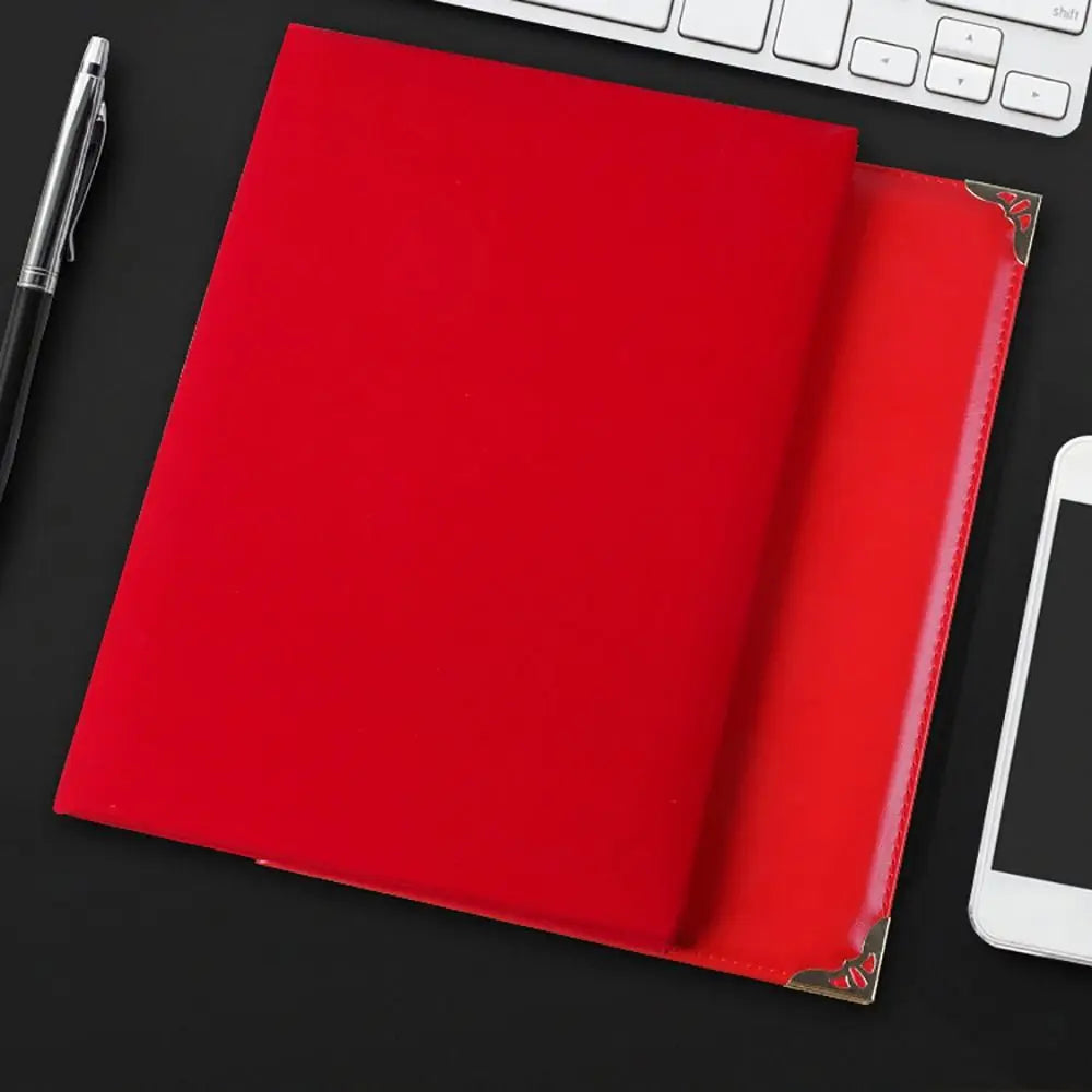 PU Leather Hardcover Document Folder A3/A4 Certificate Cover Document Folder Nixie
