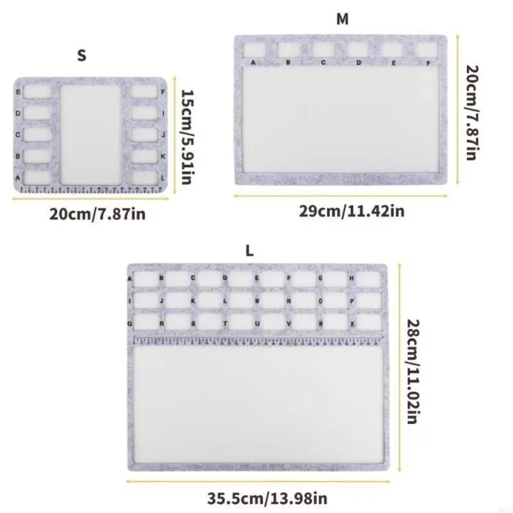 Felt Beading Tray with Scale Markings – Nonslip Bead Mat Beading Tray Mat Nixie