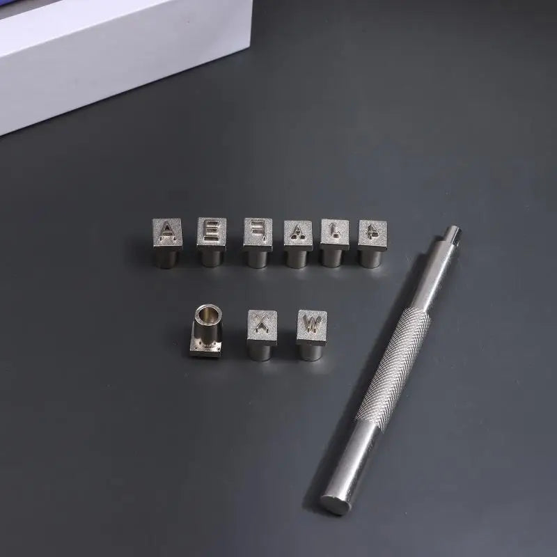 36Pcs Metal Stamp Set – Alphabet & Number Punch for Leather Metal Stamp Set Nixie