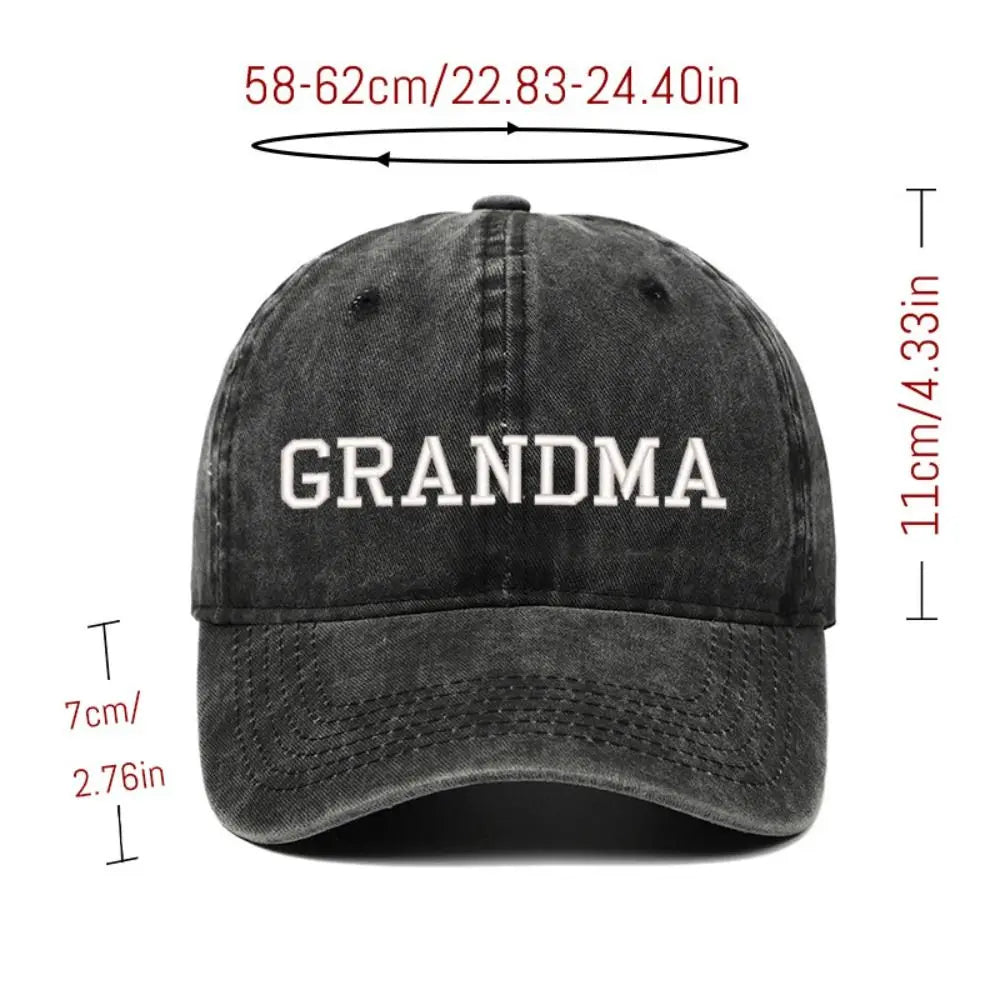 Grandpa Grandma Embroidered Baseball Cap – Vintage Cotton Hat Embroidered Baseball Cap Nixie